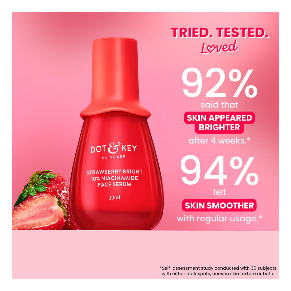 DOT & KEY STRAWBERRY BRIGHT NIACINAMIDE FACE SERUM 30ML