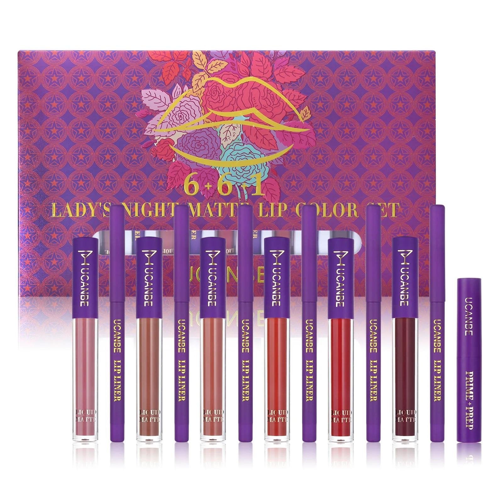 UCANBE 6 6 1 LADYS NIGHT MATTE LIP COLOR SET #all