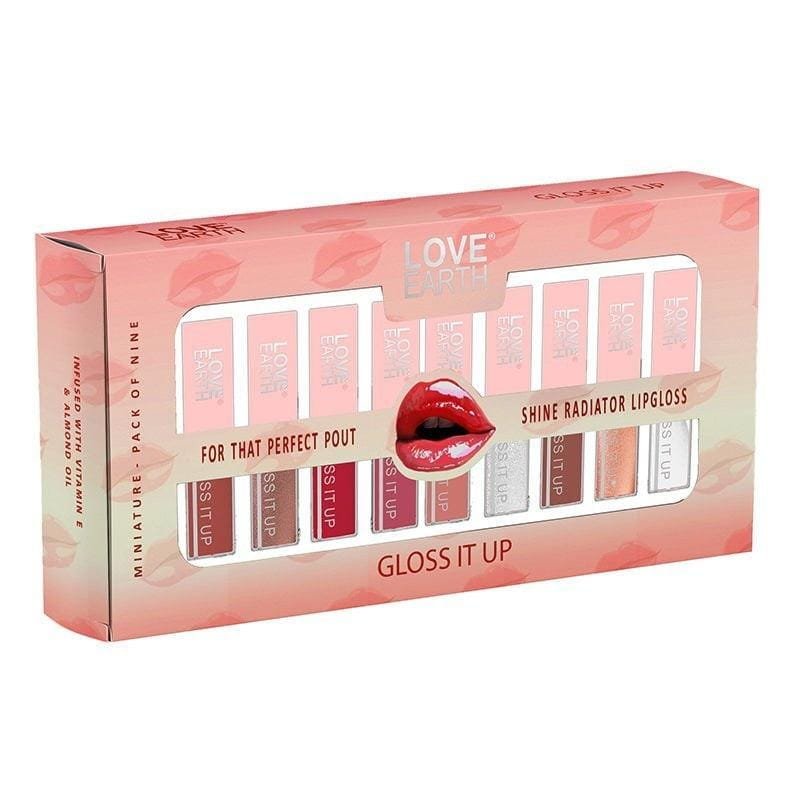 LOVE EARTH LIP GLOSS PACK OF 9 3ml #all