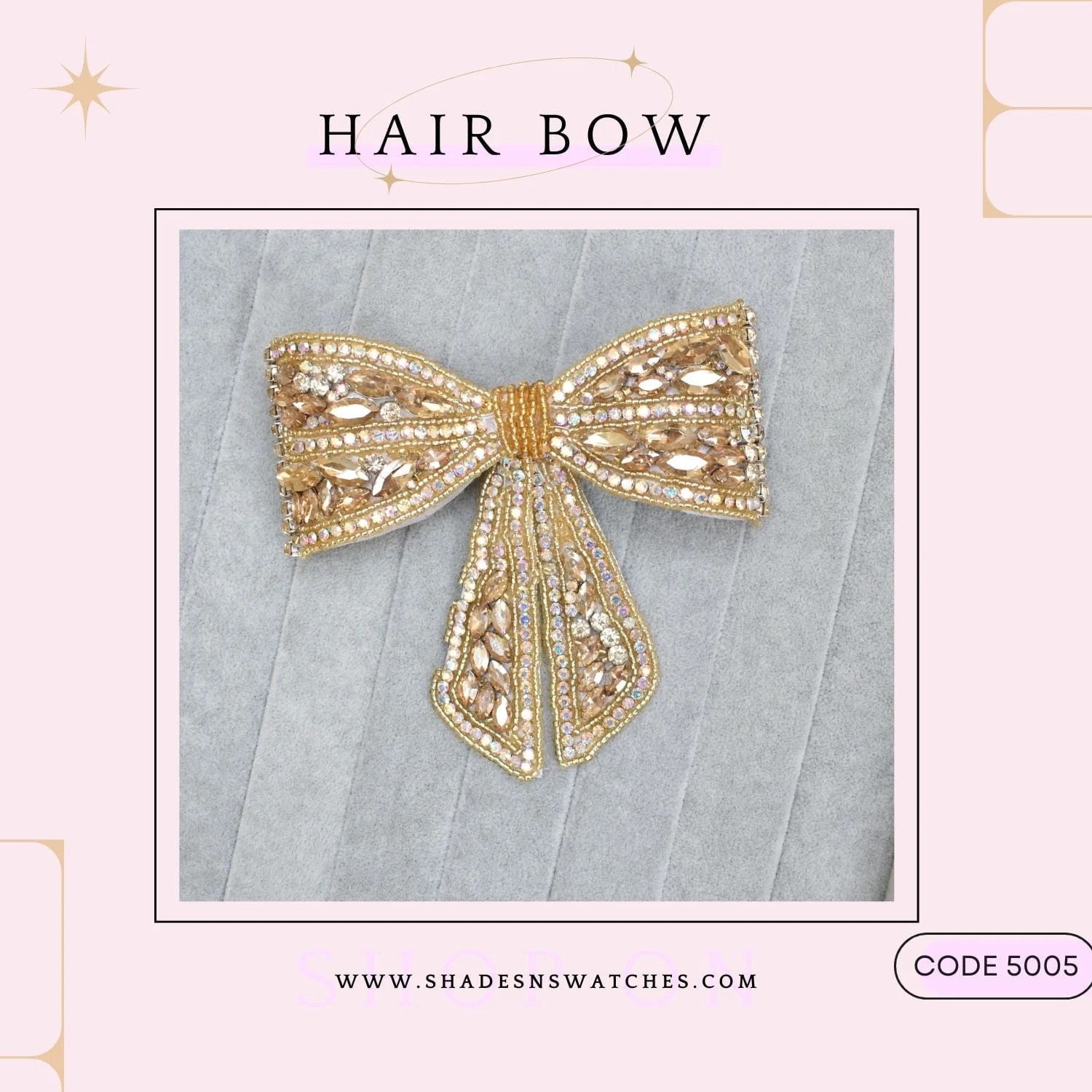 SNS RHINE STONE BOW