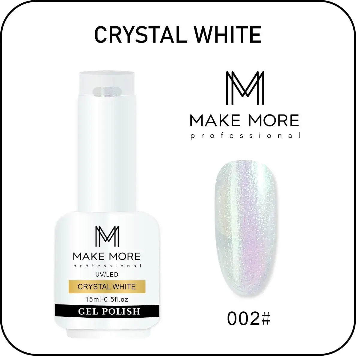 MAKE MORE NAIL CRYSTAL WHITE GEL 15 ML