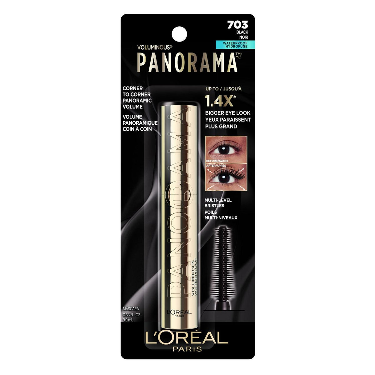 LOREAL VOLUMINOUS PANORAMA WATERPROOF MASCARA 9.9ML