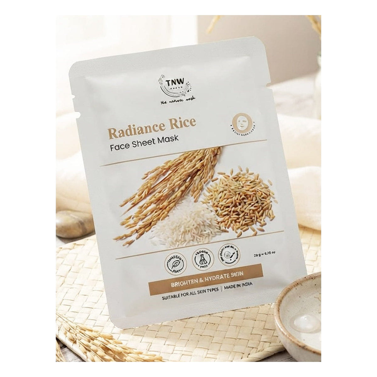 THE NATURAL WASH RADIANCE RICE FACE SHEET MASK 20G