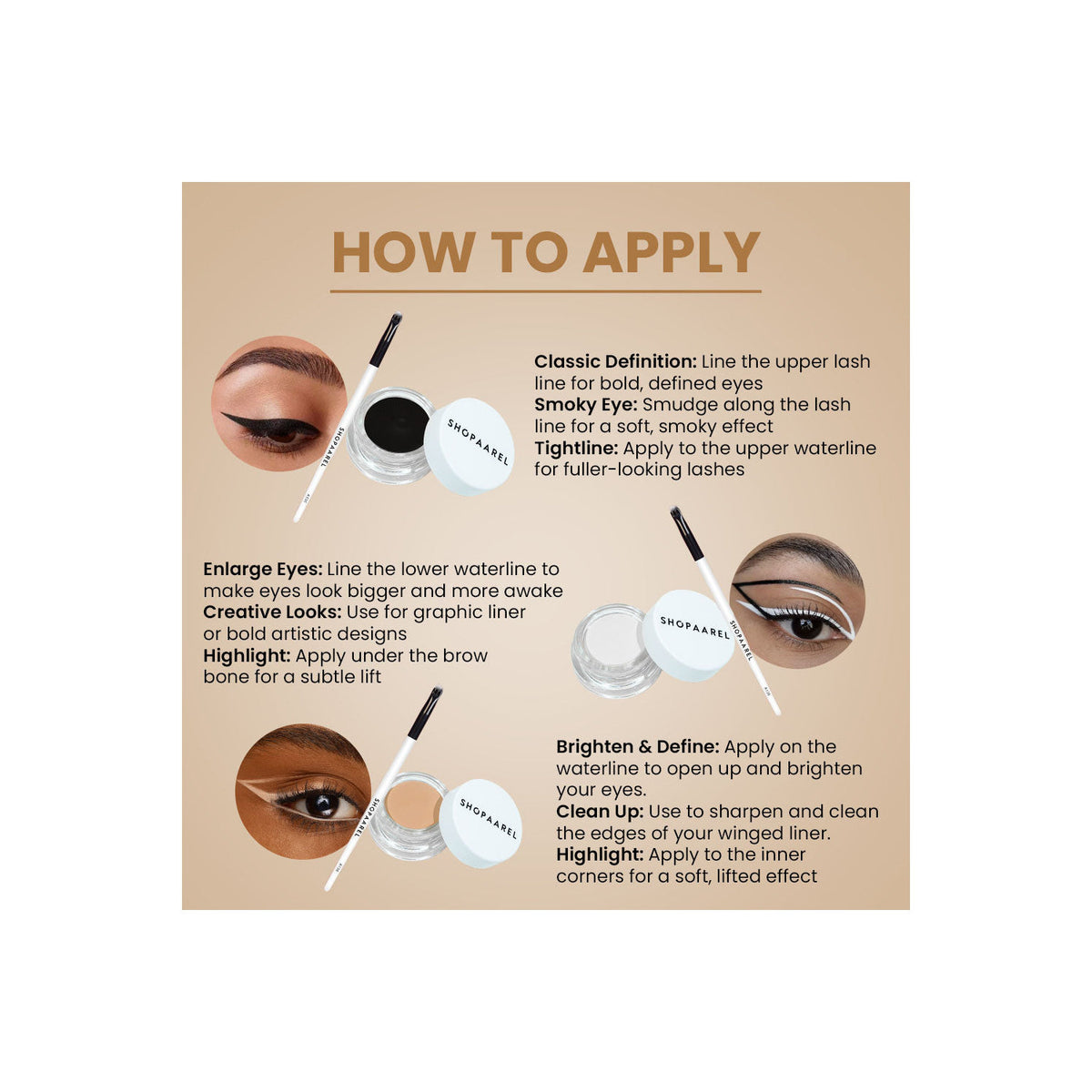 SHOPAAREL GEL EYE LINER 15G