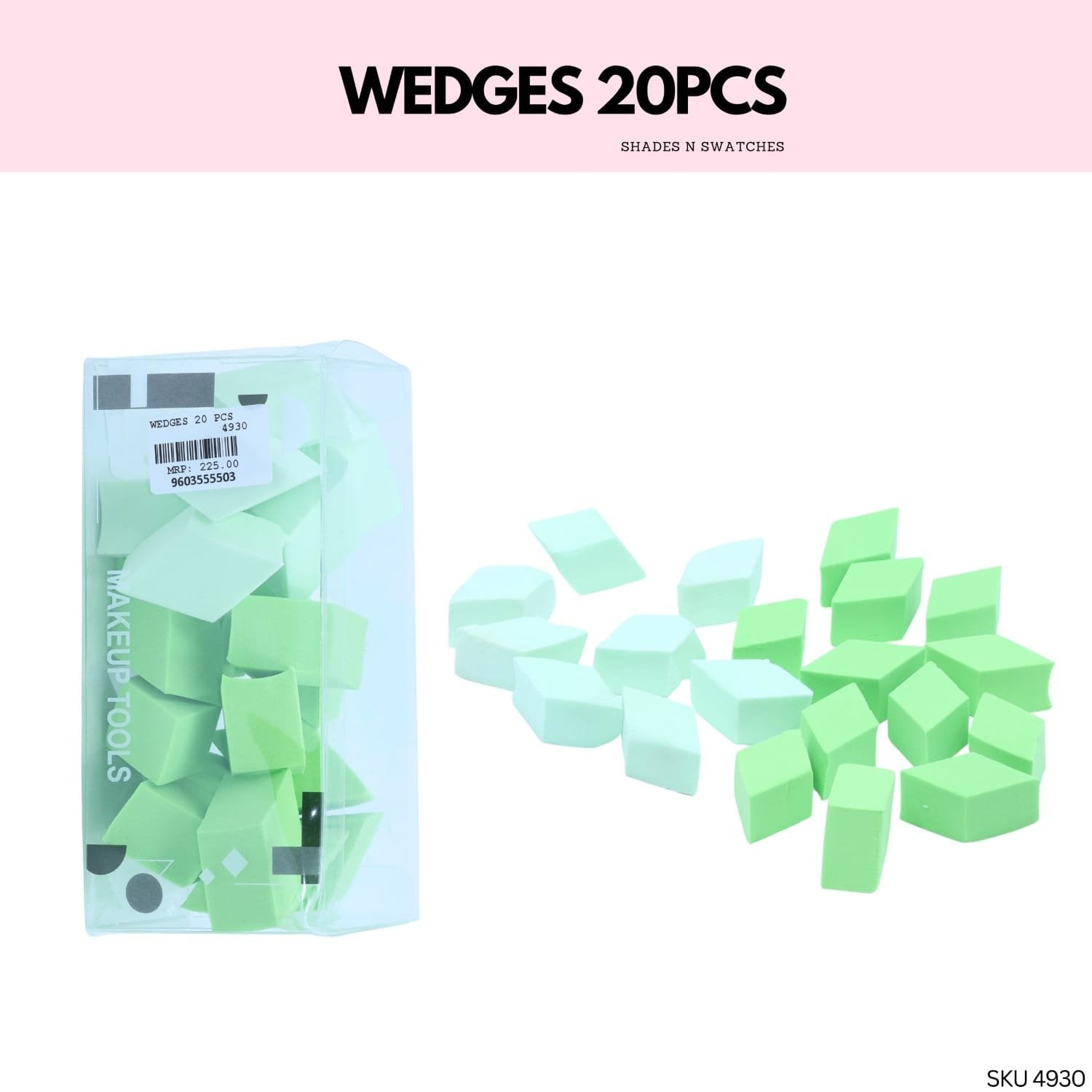 ASSORTED WEDGES 20 PCS MIX COLOURS #all