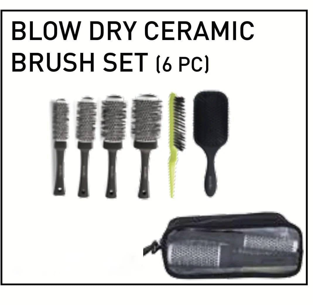 IKONIC BLOWDRY BRUSH SET PACK OF 6 (BLACK) #all