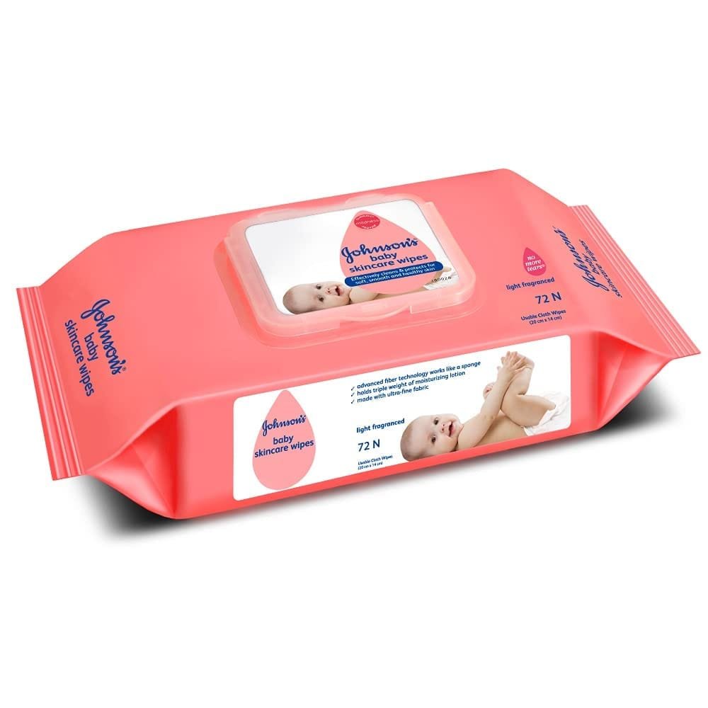 JOHNSONS BABY SKIN CARE WIPES - 72 UNITS #all