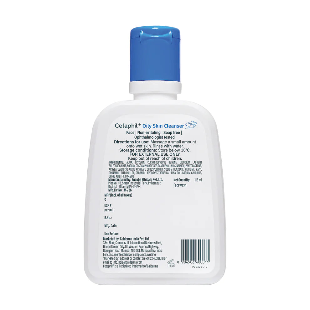CETAPHIL OILY SKIN CLEANSER