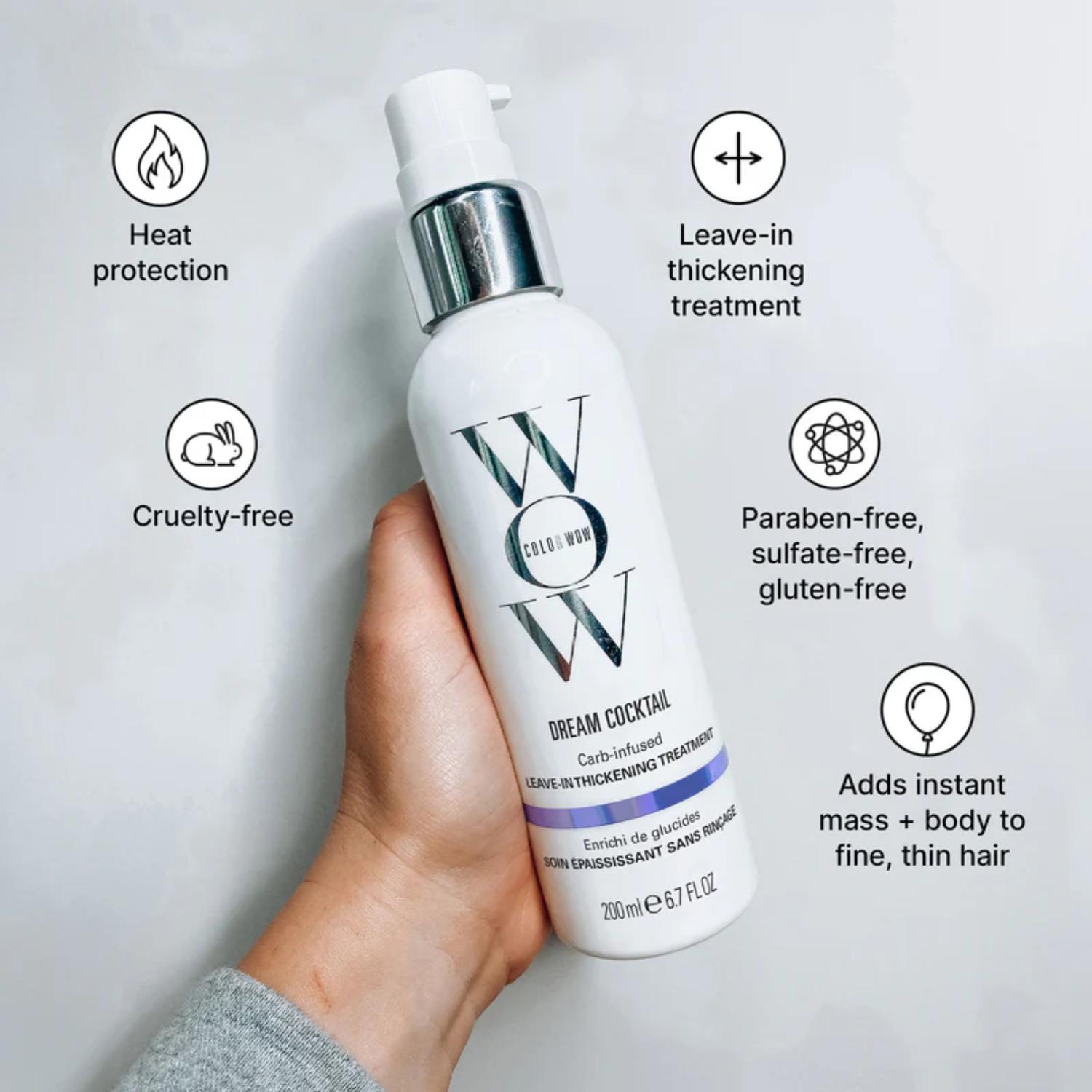 COLOR WOW-DREAM COCKTAIL CARB INFUSED LEAVE IN THICKENING TREATMENT (200ML)