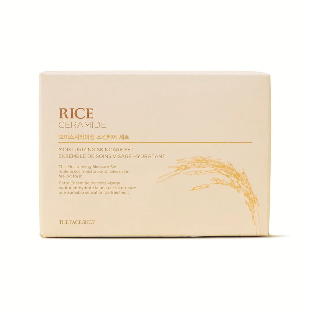 THE FACE SHOP RICE & CERAMIDE MOISTURIZING SKIN CARE SET #all