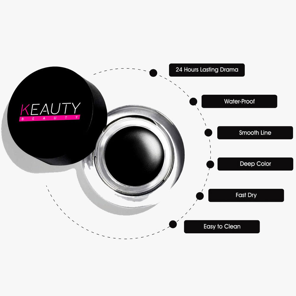 KEAUTY BEAUTY LONG WEAR GEL EYELINER 4 5G BLACK