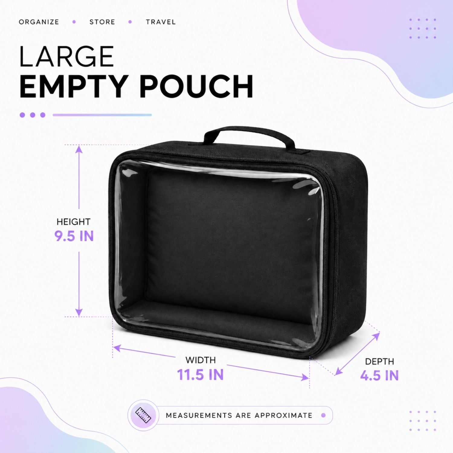 EMPTY POUCH 12 9 4 INCHES  LARGE
