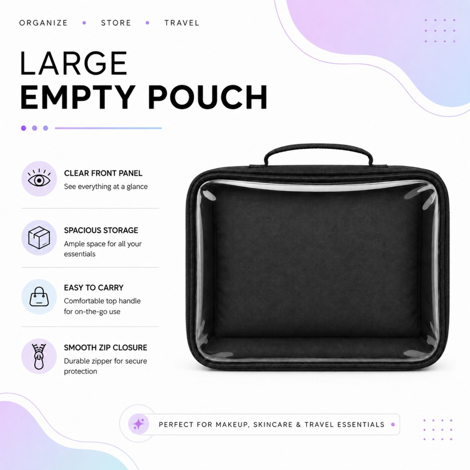 EMPTY POUCH 12 9 4 INCHES  LARGE