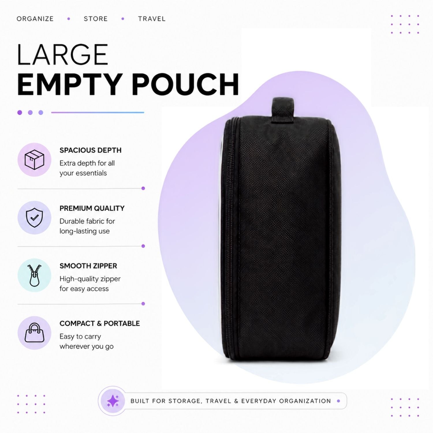 EMPTY POUCH 12 9 4 INCHES  LARGE