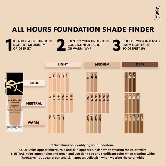 YSL ALL HOUR LIQUID FOUNDATION 25ML