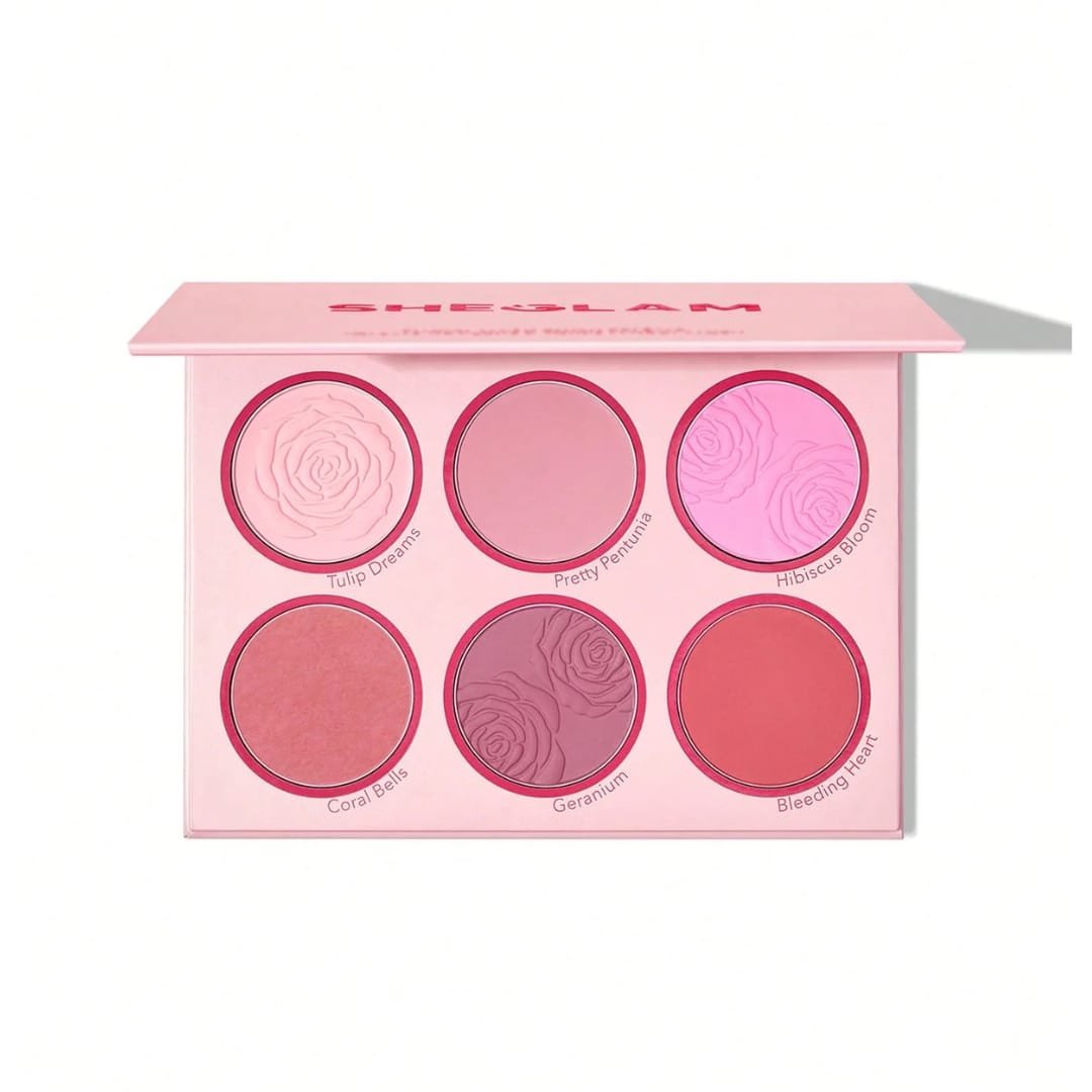SHEGLAM FLORAL FLUSH BLUSH PALETTE 18GMS-Blushing Bouquet