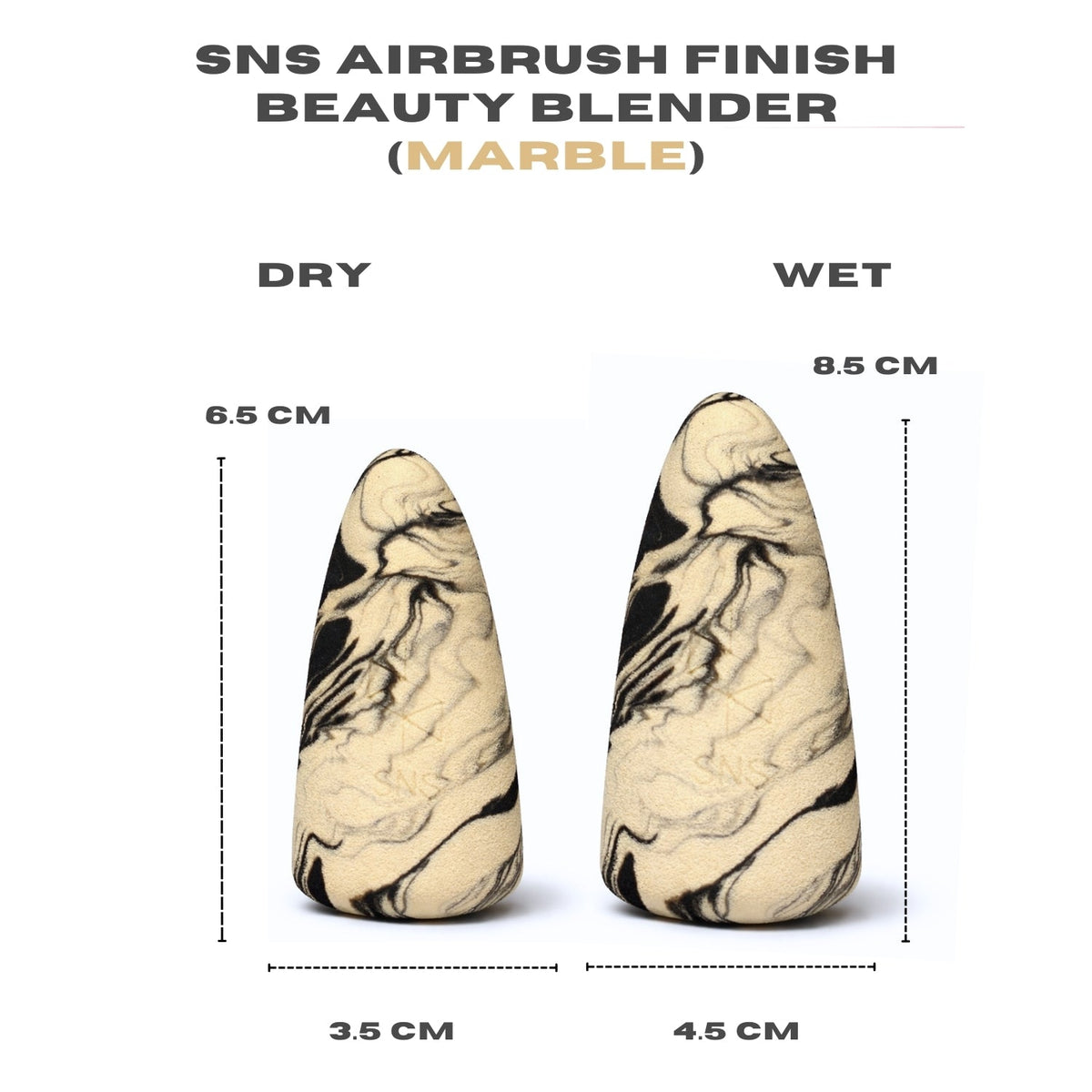 SNS AIRBRUSH FINISH BEAUTY BLENDER (MARBLE)
