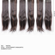 6 PCS STRAIGHT (HAIR EXTENSION)