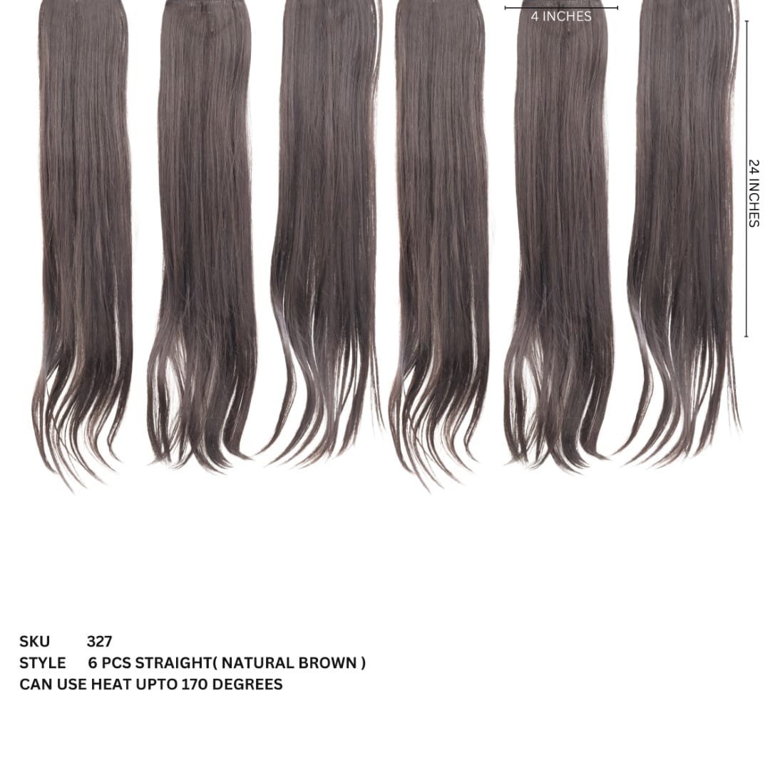 6 PCS STRAIGHT (HAIR EXTENSION)