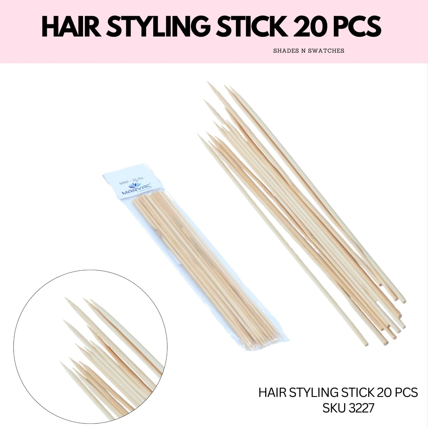 HAIR STYLING STICKS 20 PCS