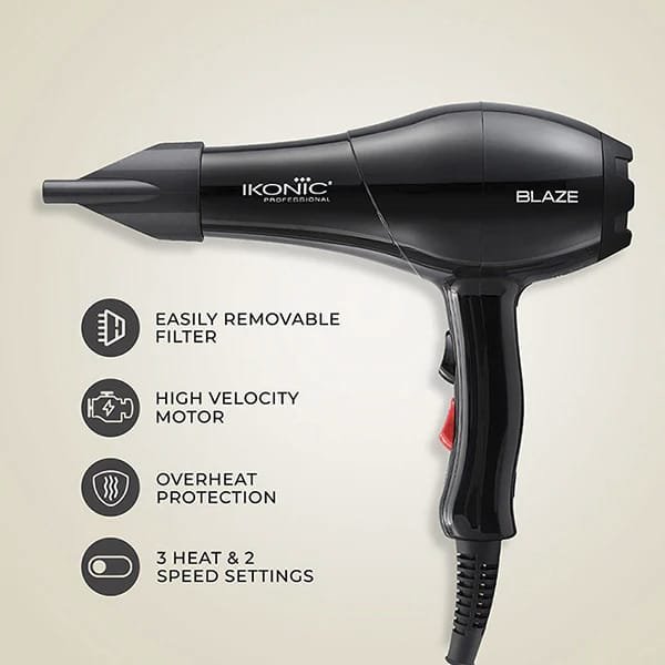 IKONIC Hair Dryer Blaze Black