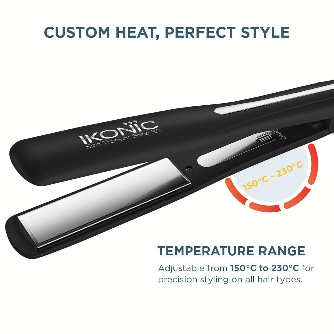 IKONIC SLIM TITANIUM SHINE HAIR IRON 3.0