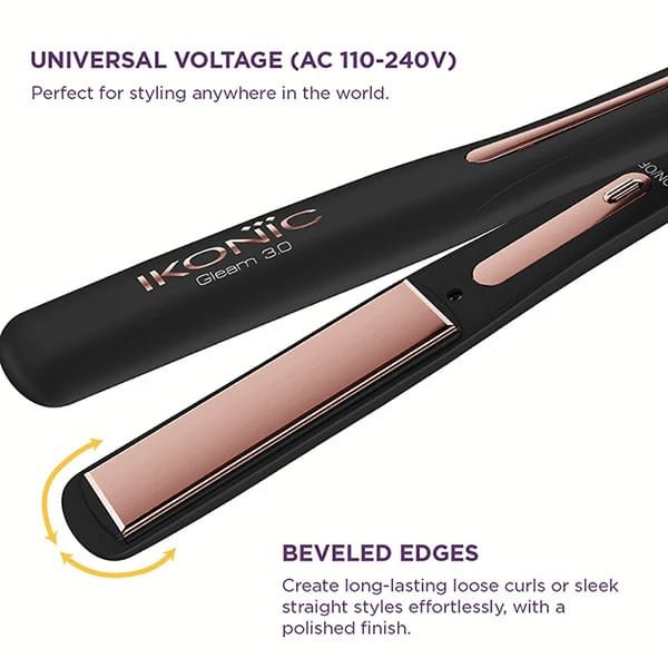 IKONIC STRAIGHTENER GLEAM BLACK & ROSE GOLD 3.0
