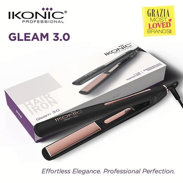IKONIC STRAIGHTENER GLEAM BLACK & ROSE GOLD 3.0