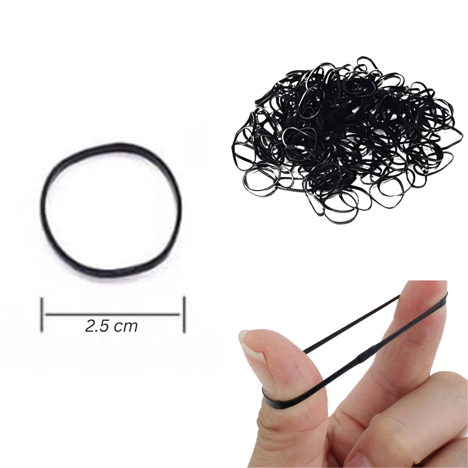 SNS RUBBER BAND BLACK GLOSSY BIG 50 GMS