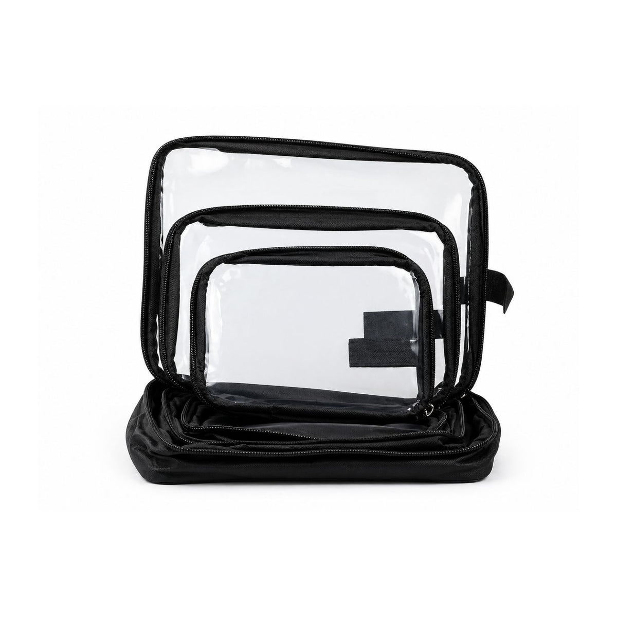 3 PCS POUCH SET BLACK-(ORDINARY)