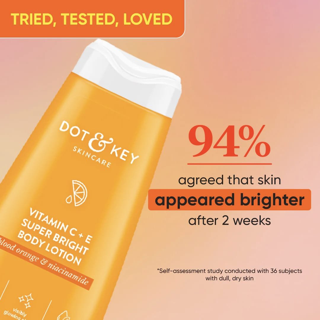 DOT & KEY VITAMIN C+E SUPER BRIGHT BODY LOTION WITH BLOOD ORANGE & NIACINAMIDE