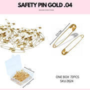 SAFETY PIN GOLD 04 (72 PCS)