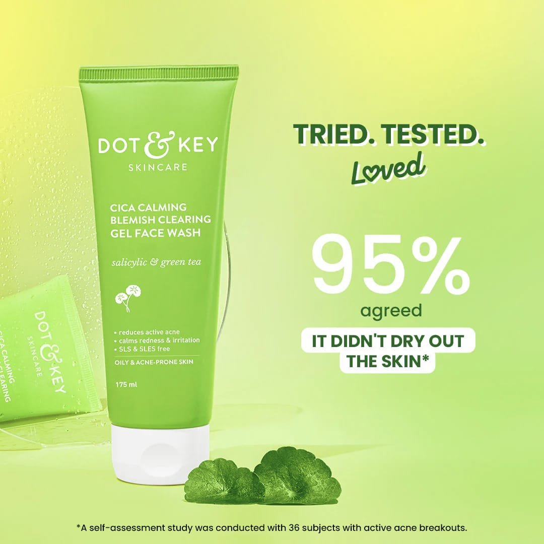 DOT & KEY CICA CALMING BELMISH GEL FACE WASH WITH SALICYLIC &GREEN TEA