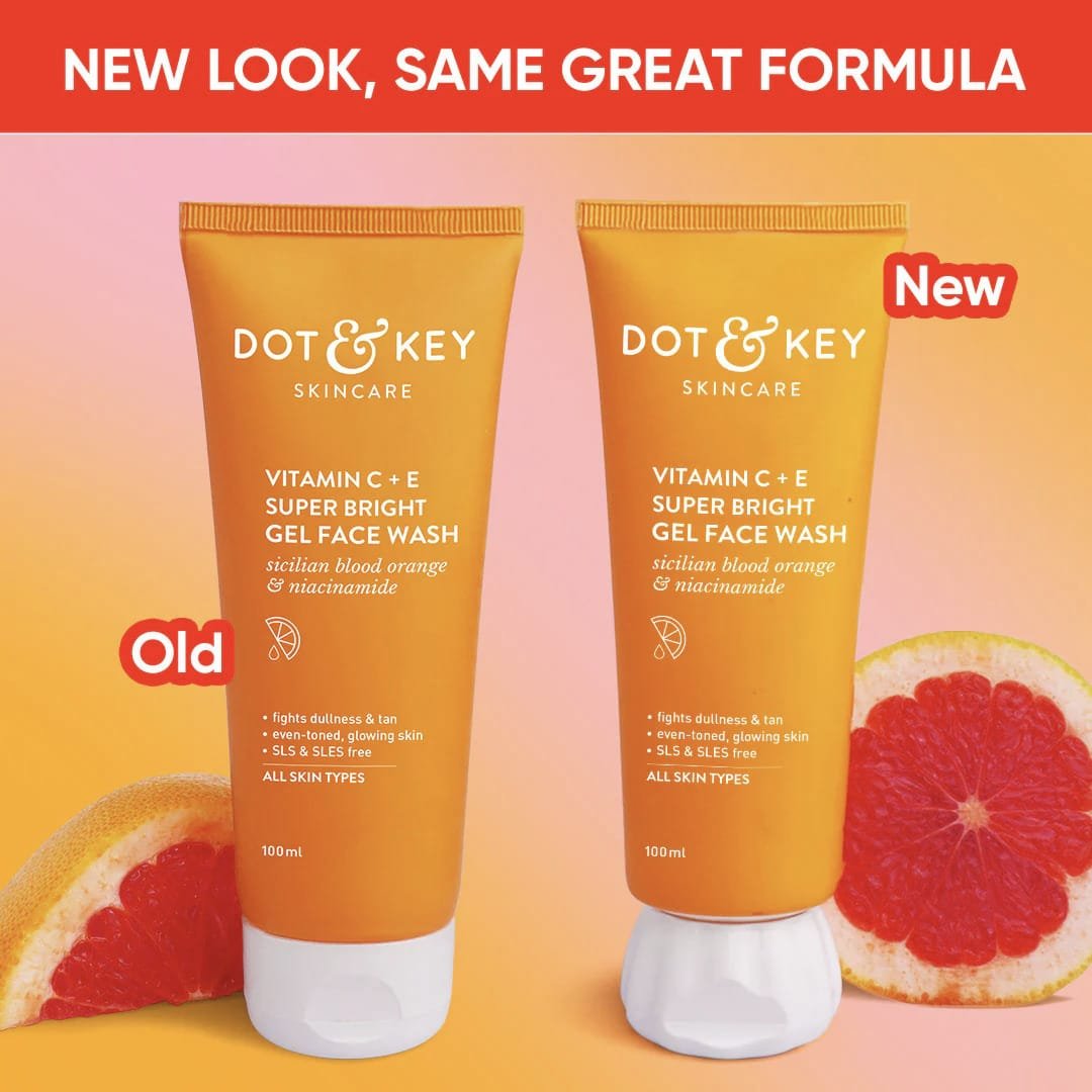 DOT & KEY VITAMIN C+E SUPER BRIGHT GEL FACE WASH WITH SICILIAN BLOOD ORANGE & NIACINAMIDE