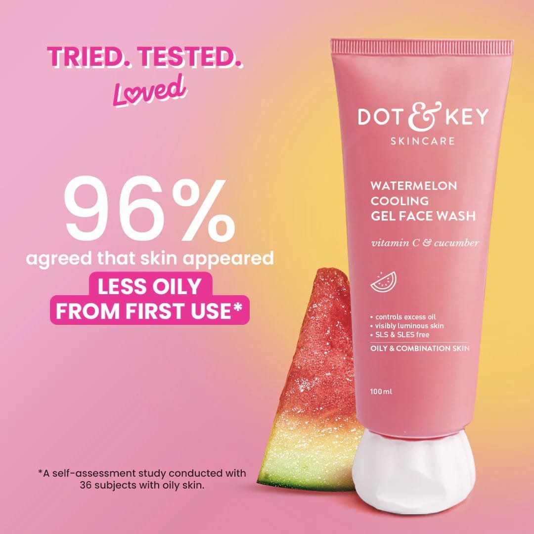 DOT & KEY WATERMELON COOLING GEL FACE WASH WITH VITAMIN C & CUCUMBER