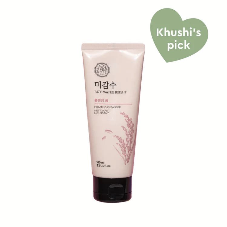 The Face Shop Rice Water Bright Foaming Cleanser for Even Tone Skin