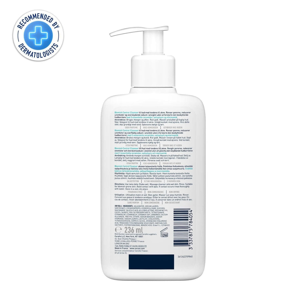 CERAVE BLEMISH CONTROL CLEANSER 236ML