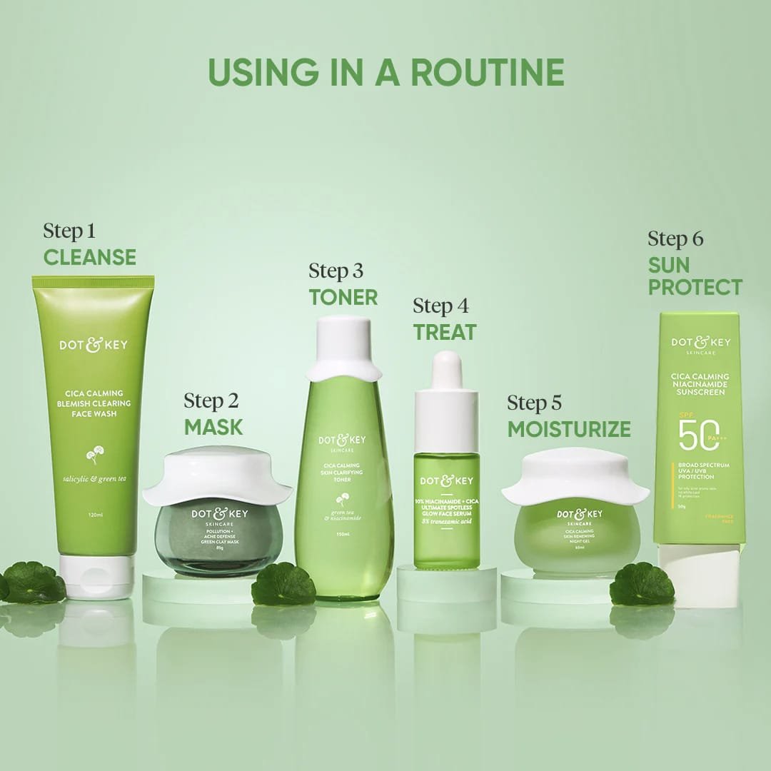 DOT & KEY POLLUTION + ACNE DEFENSE GREEN CLAY MASK WITH CICA & MATCHA GREEN TEA