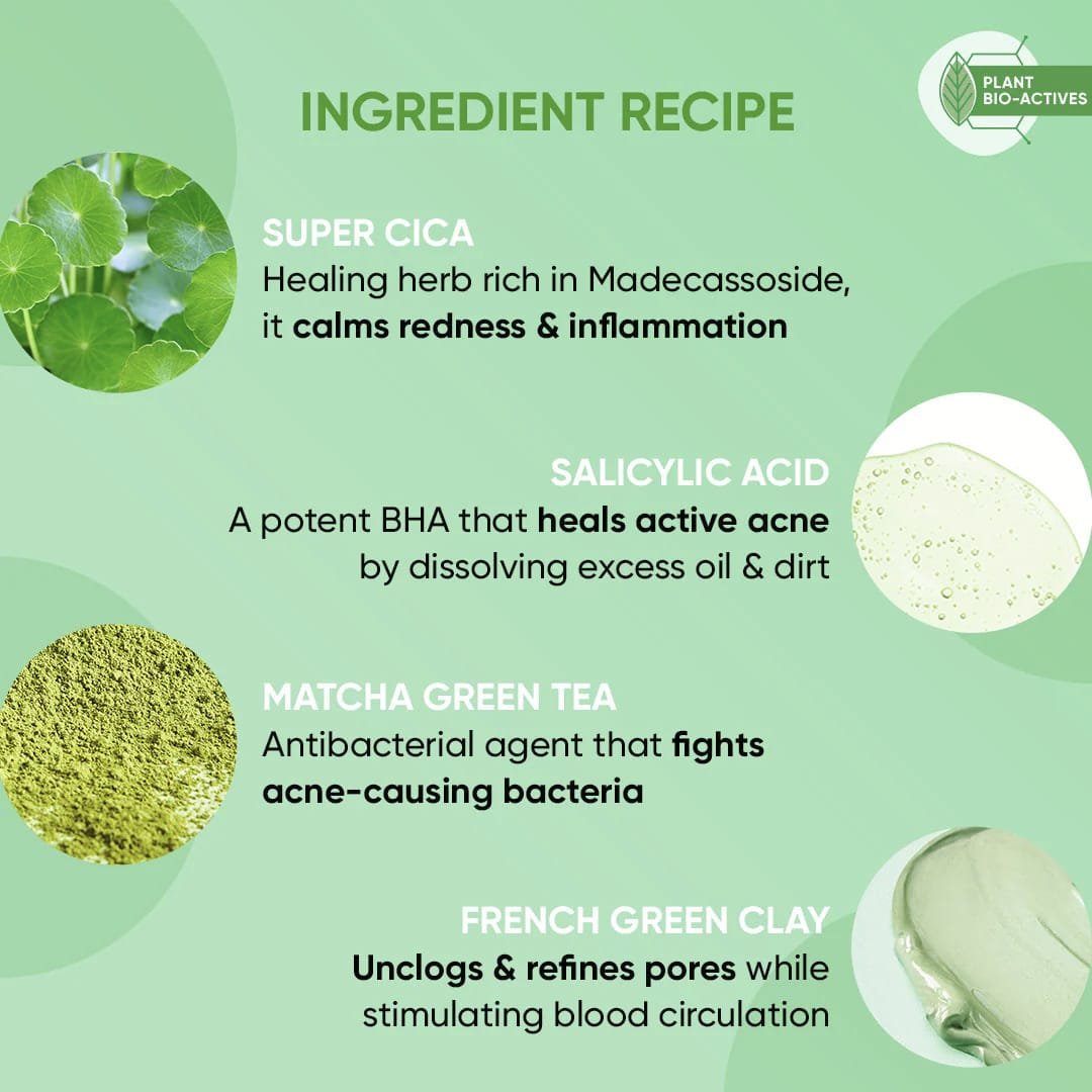 DOT & KEY POLLUTION + ACNE DEFENSE GREEN CLAY MASK WITH CICA & MATCHA GREEN TEA