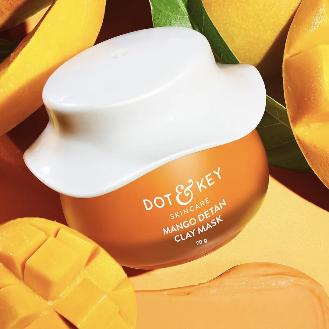 DOT & KEY MANGO DETAN CLAY MASK WITH GLYCOLIC & NIACINAMIDE