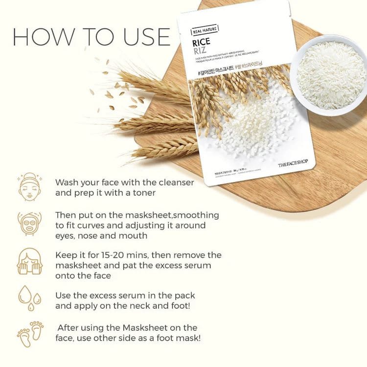 The Face Shop Real Nature Rice Face Mask 20g