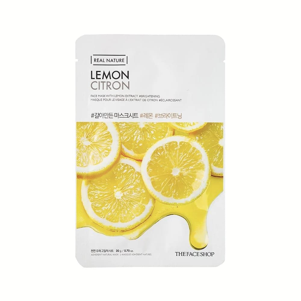 The Face Shop Real Nature Lemon Citron Face Mask Lemon   20g