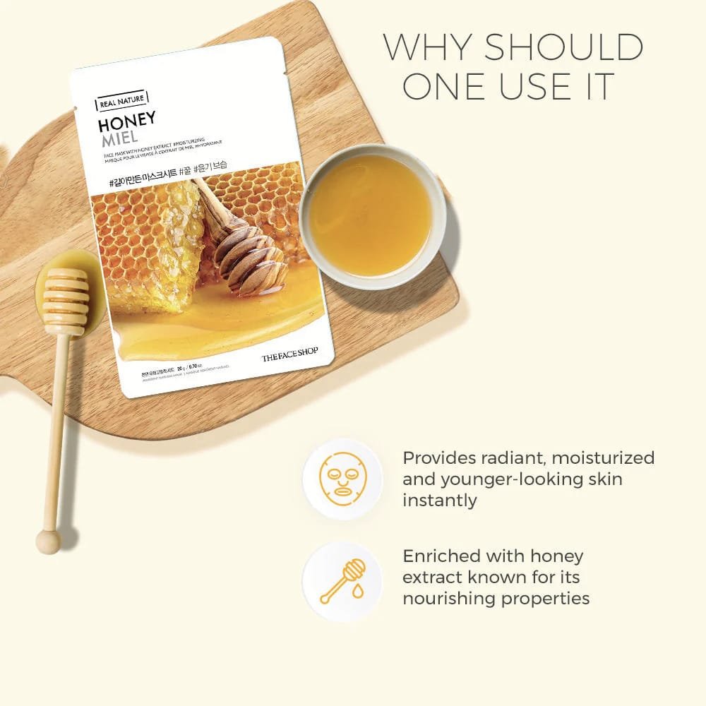 The Face Shop Real Nature Honey Miel Face Mask 20g