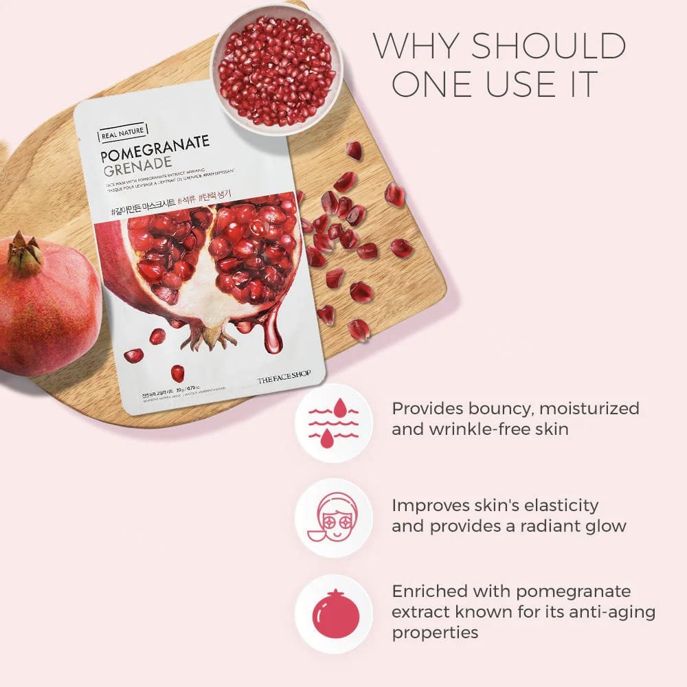 The Face Shop Real Nature Pomegranate Face Mask  20g