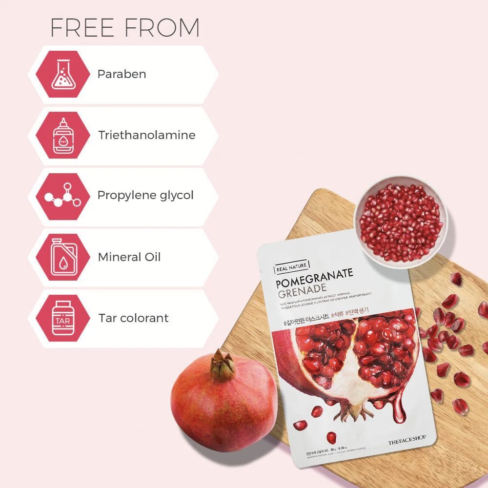 The Face Shop Real Nature Pomegranate Face Mask  20g