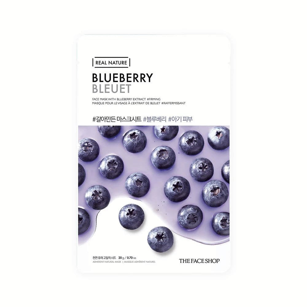 The Face Shop Real Nature Blueberry Face Mask   20g