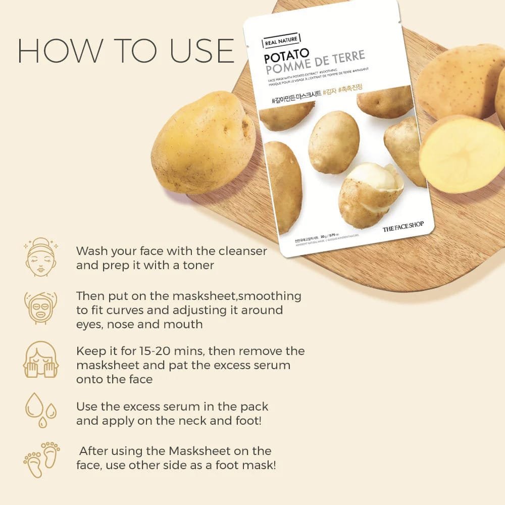 The Face Shop Real Nature Potato Face Mask  20g