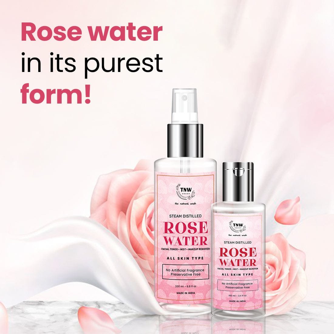 THE NATURAL WASH ROSE WATER 100ML