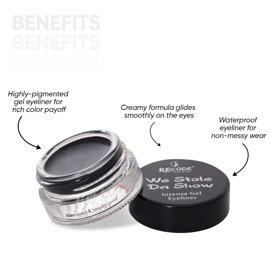 RECODE WE STOLE DA SHOW GEL LINER-CARBON BLACK 5GMS