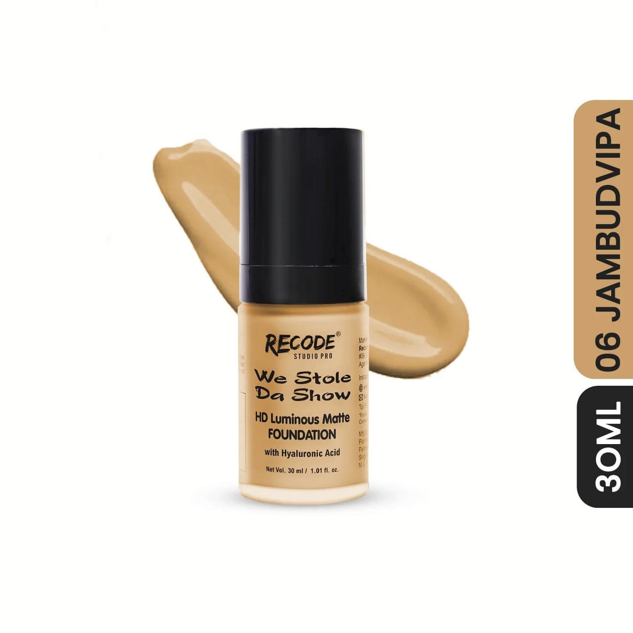RECODE WE STOLE DA SHOW HD LUMINOUS MATTE FOUNDATION 30ML